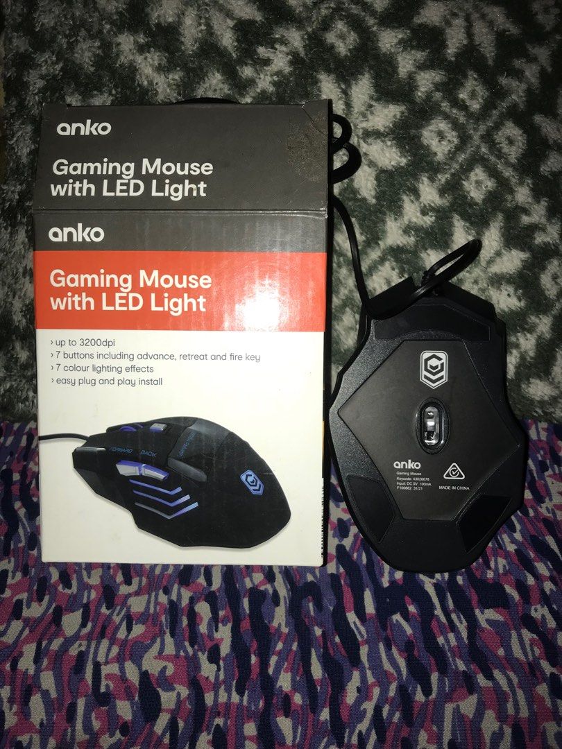 Anko Gaming Mouse with LED Light, Computers & Tech, Parts & Accessories