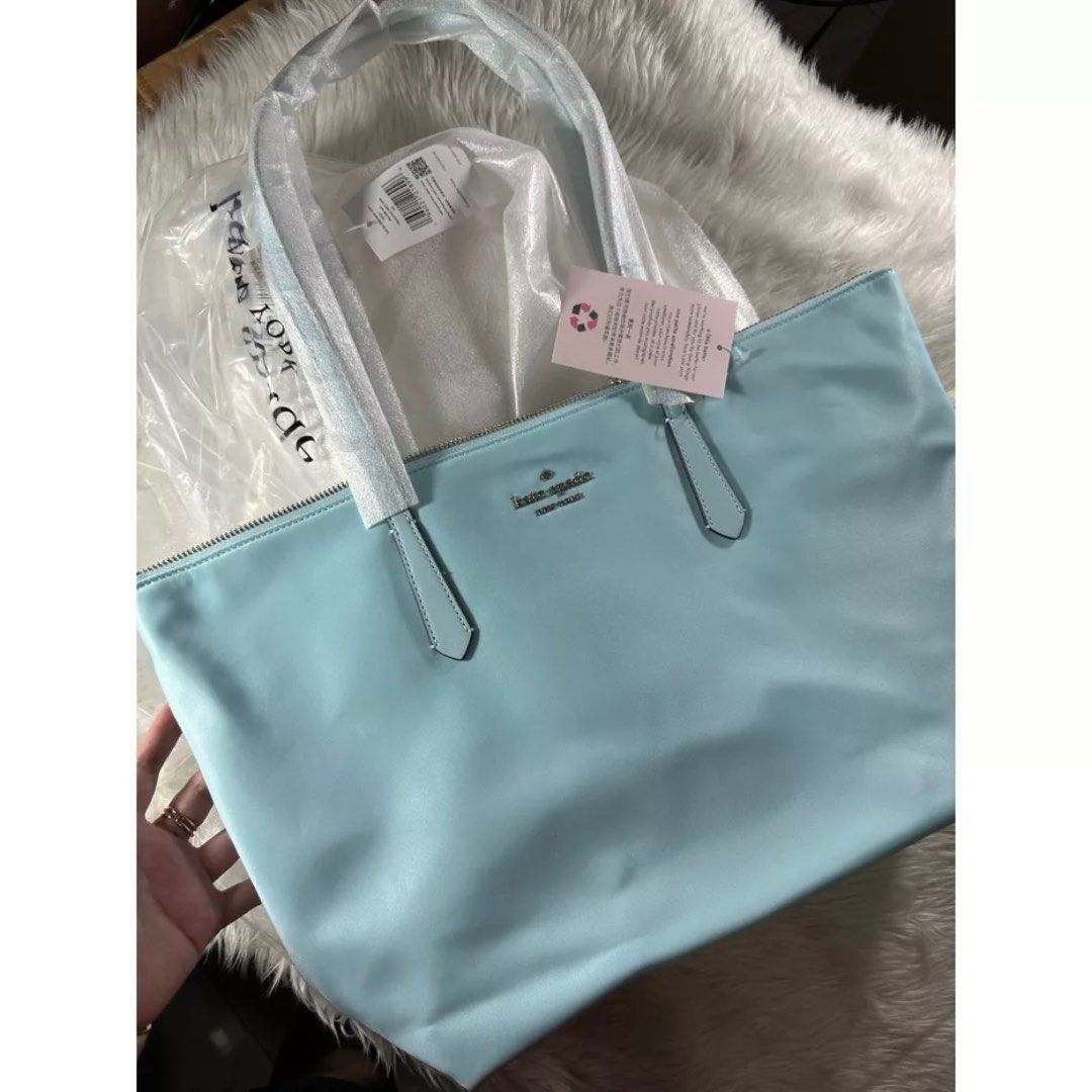  Kate Spade Kitt Nylon Large Tote (Aqua pool) : Clothing, Shoes  & Jewelry