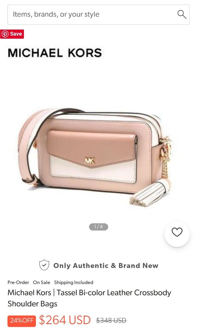 Michael kors crossbody outlet bag with tassel