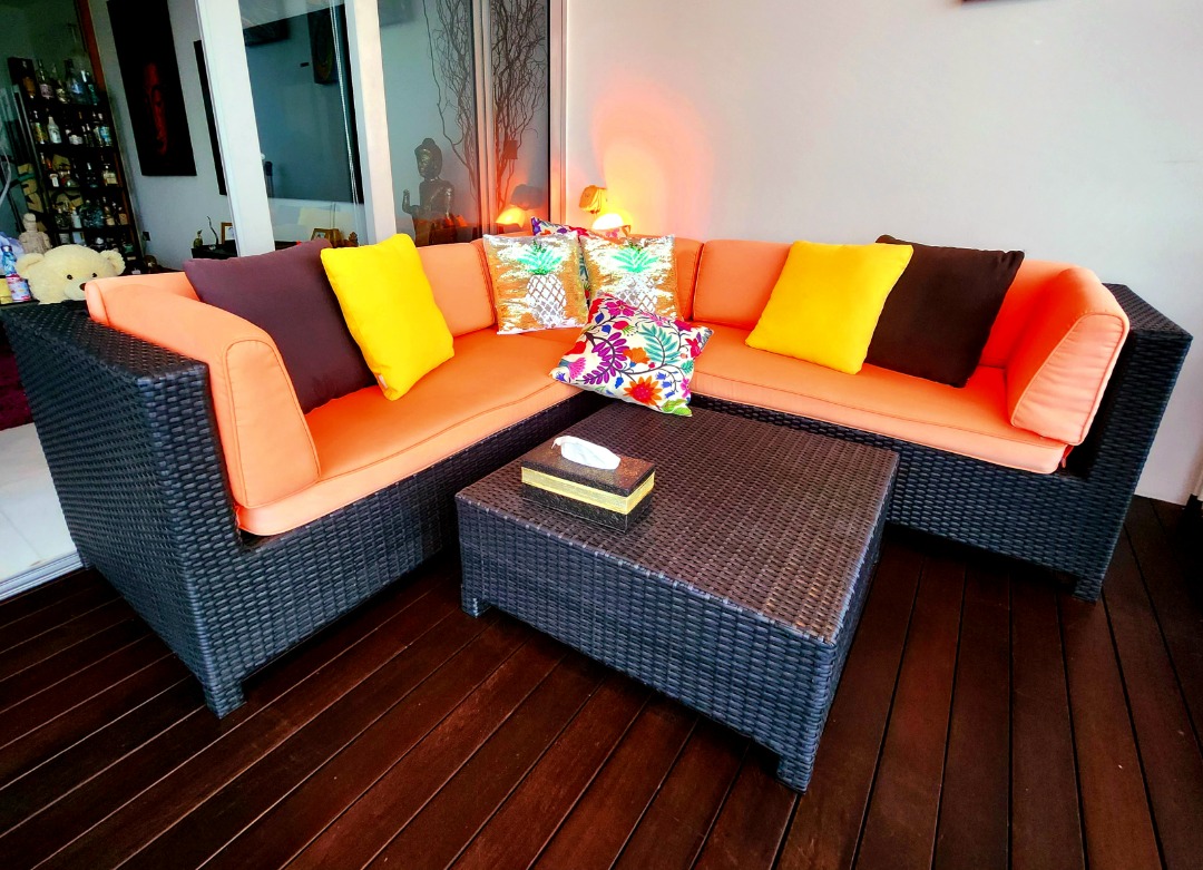 Bali Outdoor Lounge Set (also a day bed), Furniture & Home Living