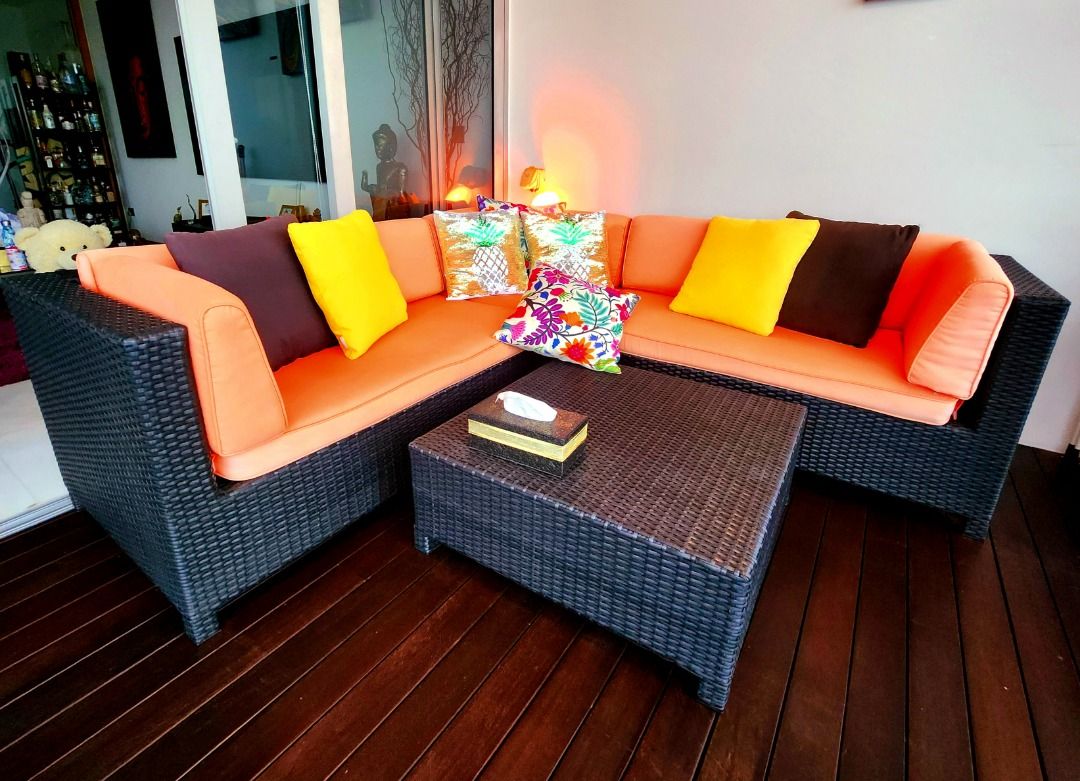 Bali Outdoor Lounge Set (also a day bed), Furniture & Home Living