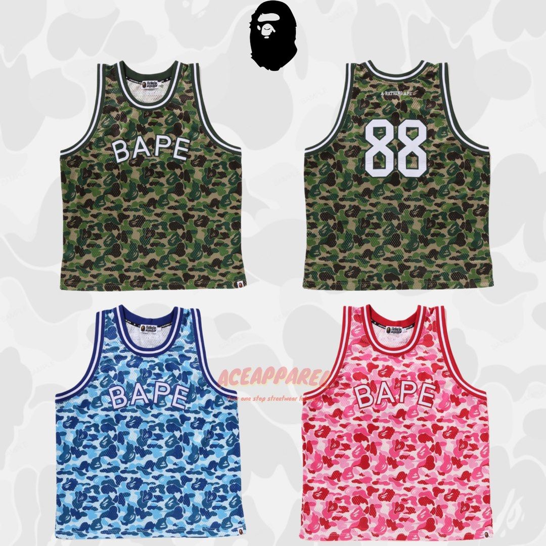 Bape ABC Camo Basketball Jersey Men s Fashion Activewear on Carousell