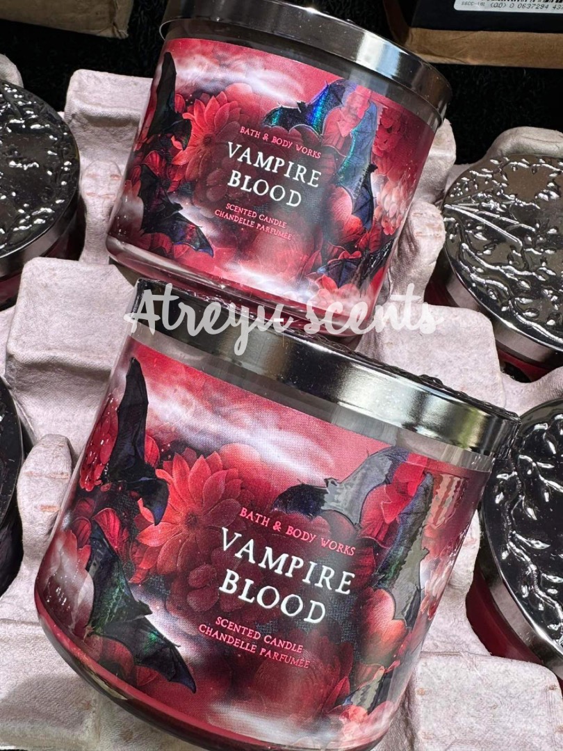 Bath & Body Works 3-Wick Candle VAMPIRE BLOOD, Furniture & Home Living ...