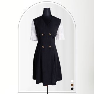 Black Double-Breasted Dress
