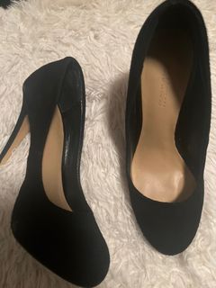 Black Faux Suede Pumps Size 5