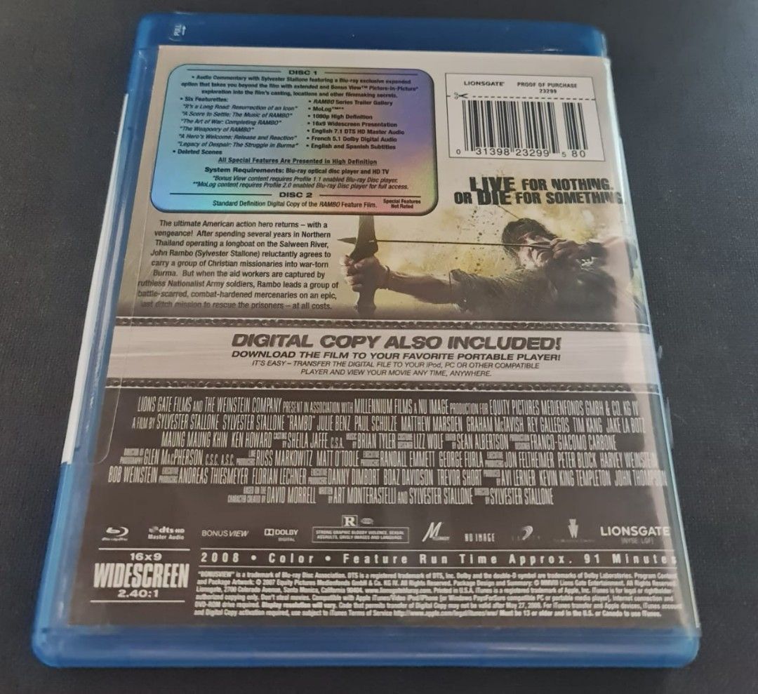 Bluray rambo the fight continues, Hobbies & Toys, Music & Media, CDs ...