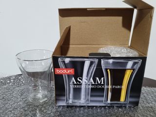 Bodum Assam Double Wall Glass, Set of 2, 0.4 l, 13.5 oz., Clear