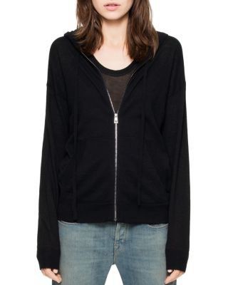 BRANDY MELVILLE Comfy black cotton hoodie jacket