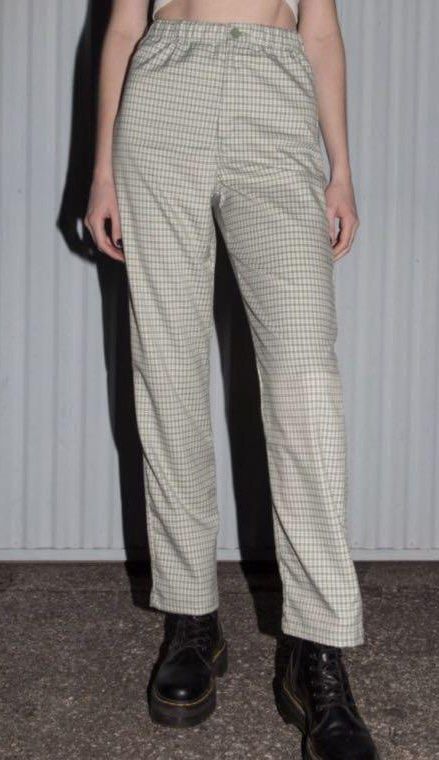 BRANDY MELVILLE Tilden Plaid Pants Green Women s Fashion