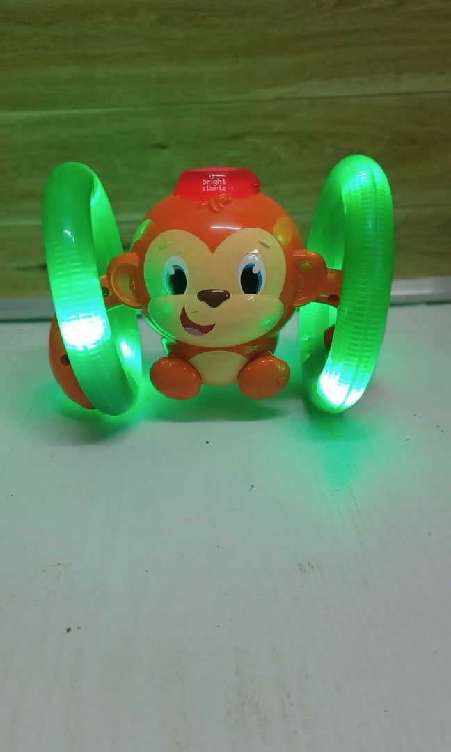 Bright starts lights baby roll & glow monkey top