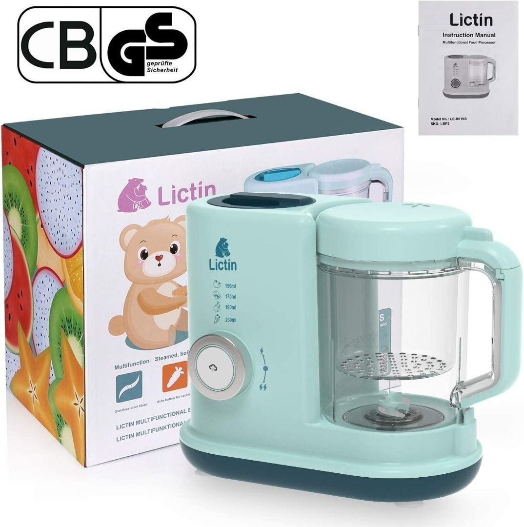 [C0406] Lictin Steamer Baby Food Processor 4 in 1 Multifunctional Healthy Baby Food Maker