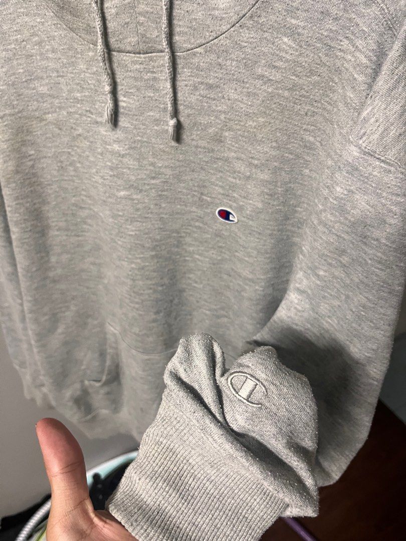 Plain grey champion deals hoodie