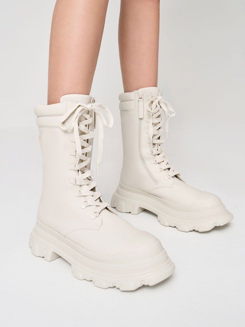 Chunky sole combat deals boots