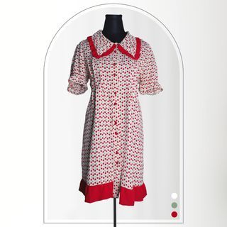 Cherry Design Button-up Dress