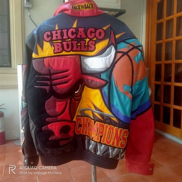 Vtg 90's Champion Chicago Bulls warm up jacket authentic NBA 50TH  anniversary