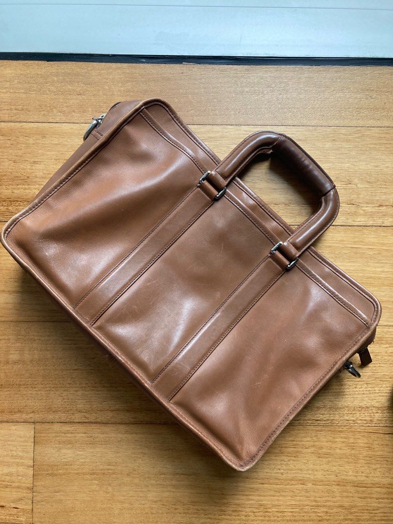 Coach leather hotsell briefcase