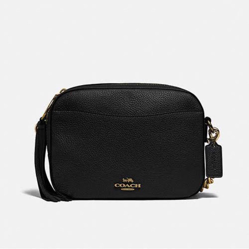 COACH CAMERA BAG CROSSBODY BAG BUTIK BLACK Fullset, Barang Mewah, Tas & Dompet di Carousell