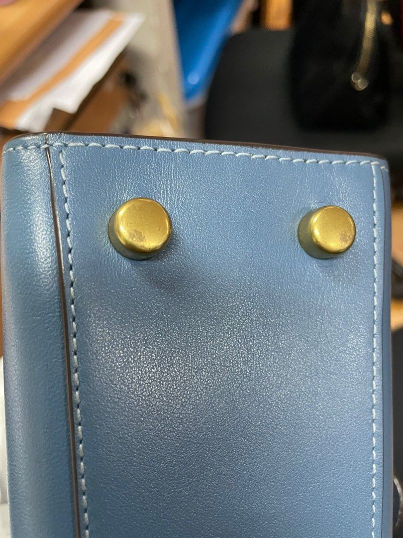 Coach tabby top handle 20 blue, Barang Mewah, Tas & Dompet di Carousell