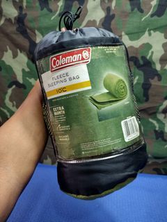 Coleman FLEECE SLEEPING BAG 10C Sleeping Bag for Camping Hiking Outdoor SIZE: 84 x 190.5cm  , 33 x 70 inches IMPORTED FROM JAPAN