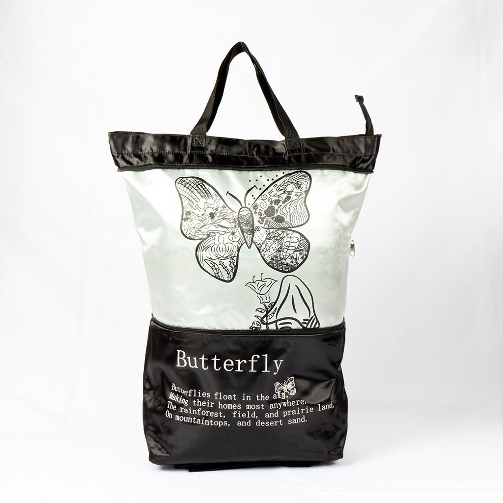 Collapsible Trolley Bags Folding Shopping Bag with Wheels Foldable Shopping Cart Reusable Shopping Bags Grocery Bags Shopping Trolley Bag on Wheels