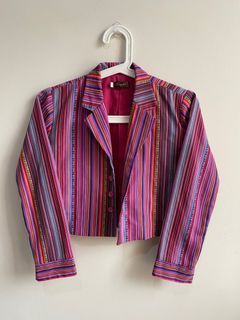 CROP BLAZER COLORBLOCK / jas crop pink