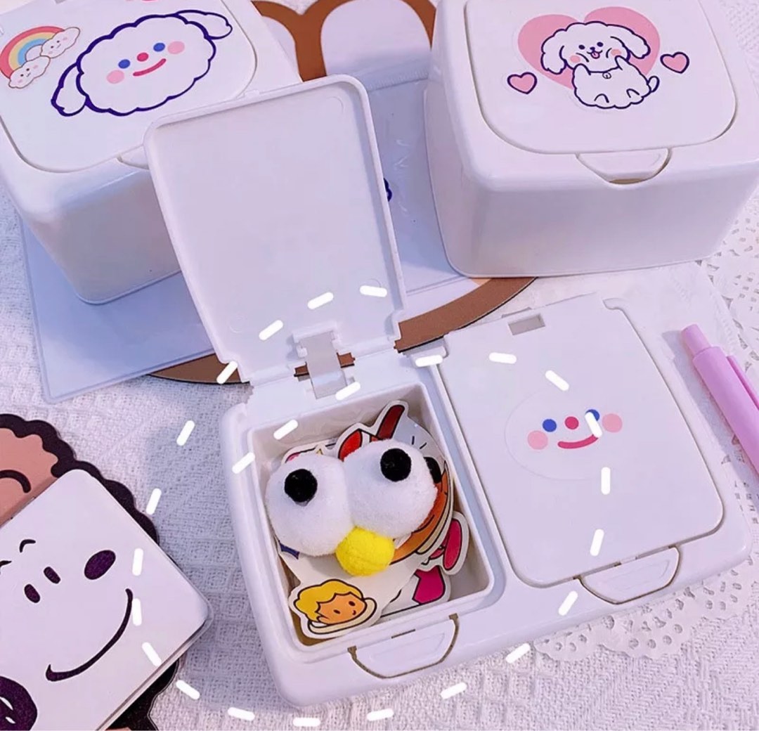 Cute press sticker storage box kpop [po] 🎀, Hobbies & Toys