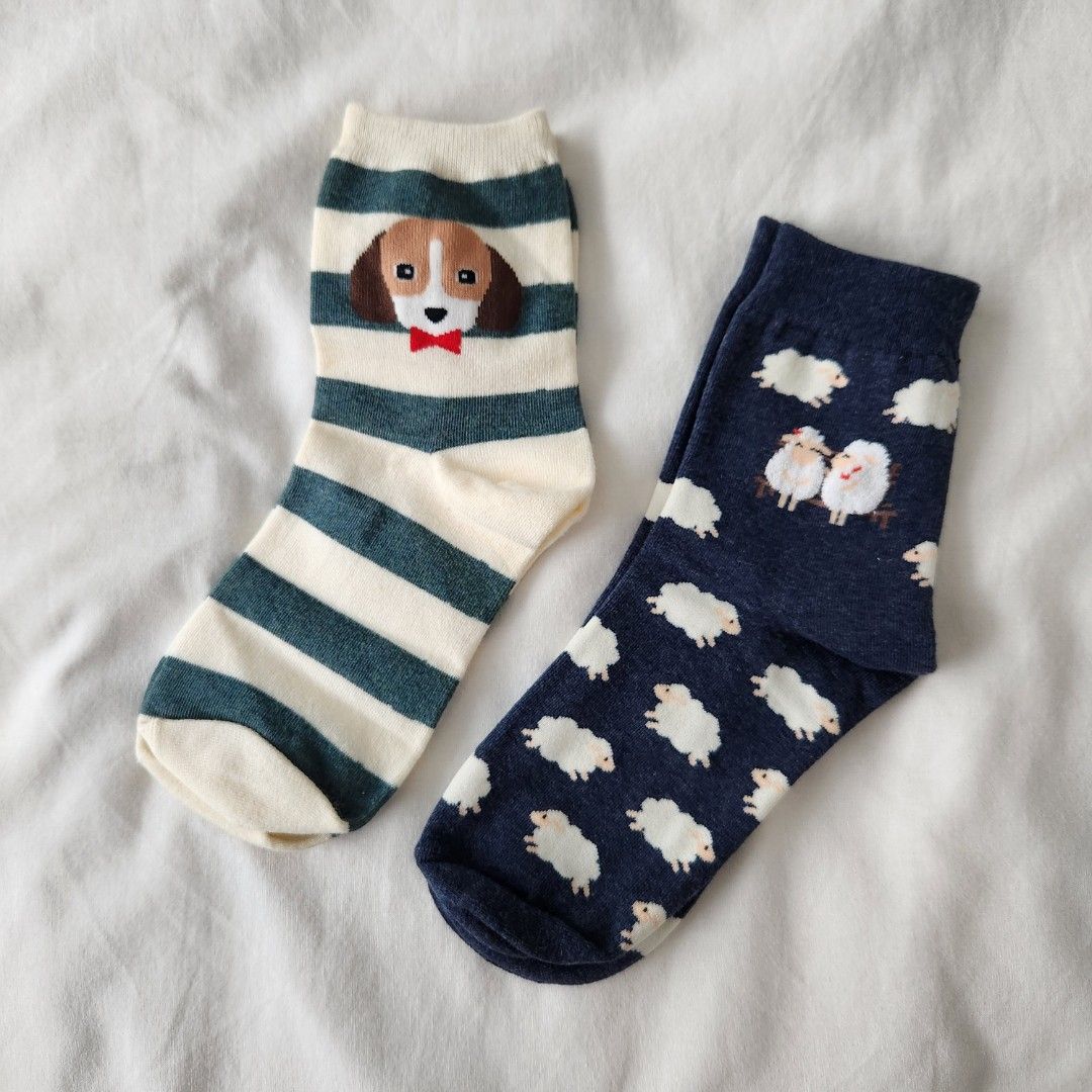 Cute Socks (5 pairs), Women's Fashion, Watches & Accessories, Socks &  Tights on Carousell