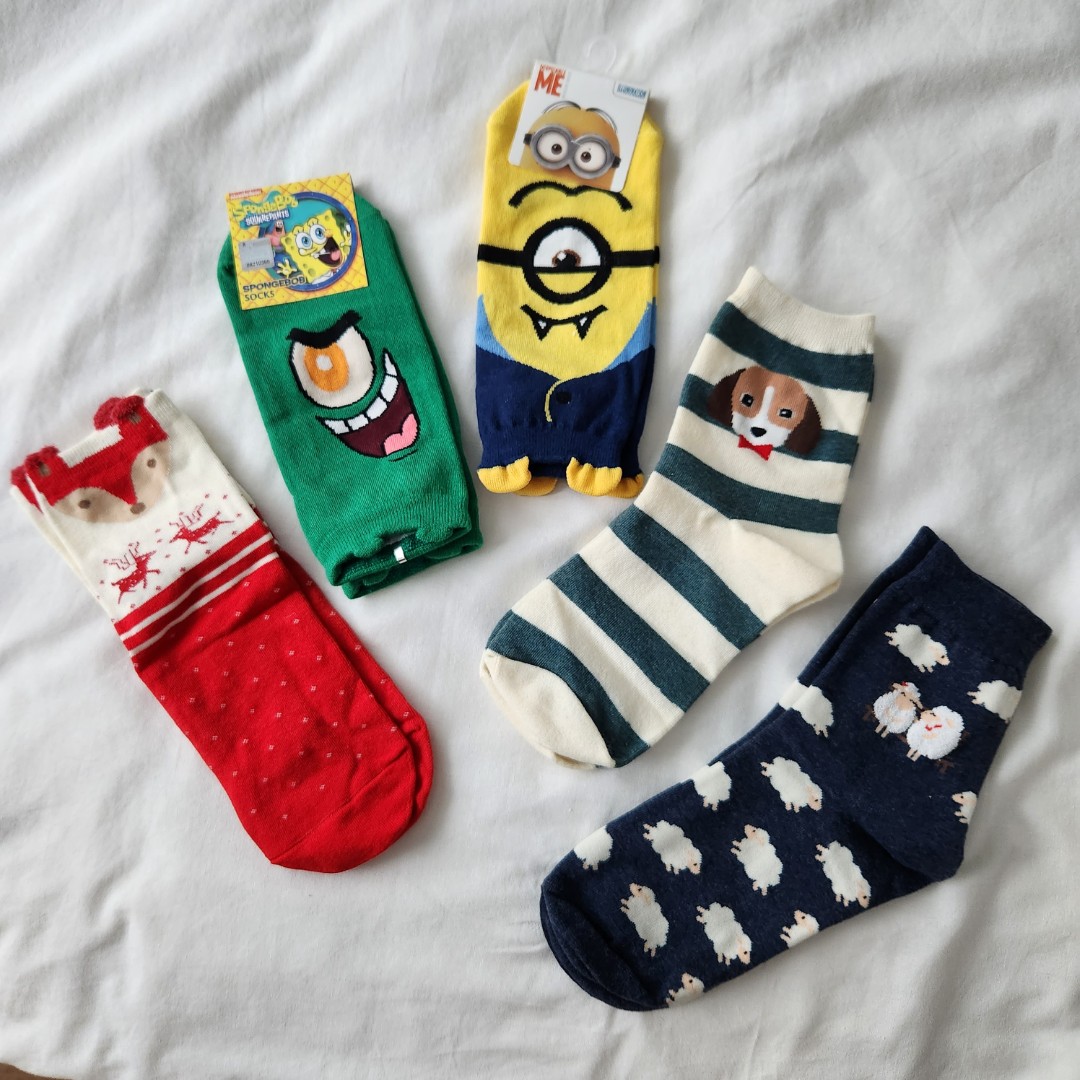 Cute Socks (5 pairs), Women's Fashion, Watches & Accessories