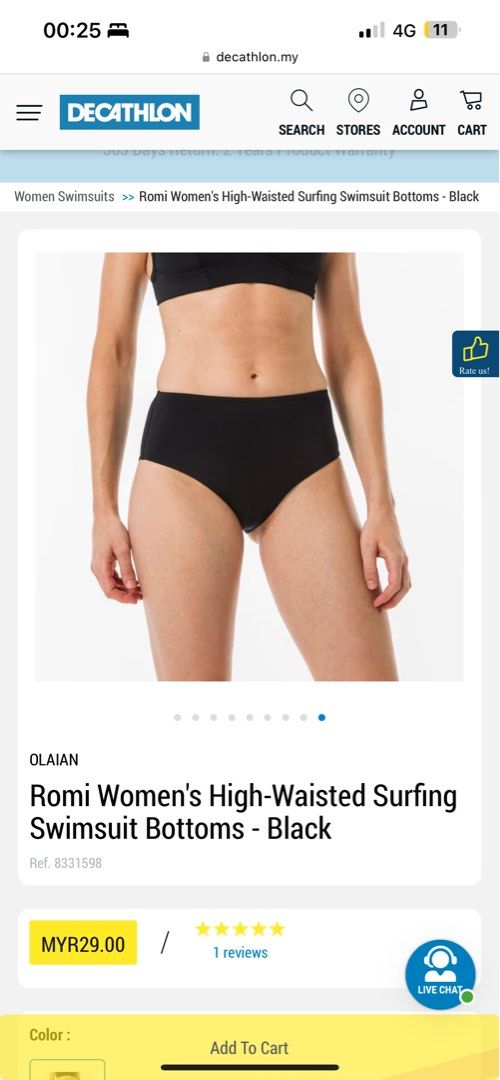 Decathlon Bikini (Category: Bikinis & Swimsuits) located in Petaling Jaya. Submitted by sofea1910 (Listing ID 1244256708, Image 3). Description: Bottom dia high waist sesuai untuk curvy body shape.. Bra pulak ada push up .
