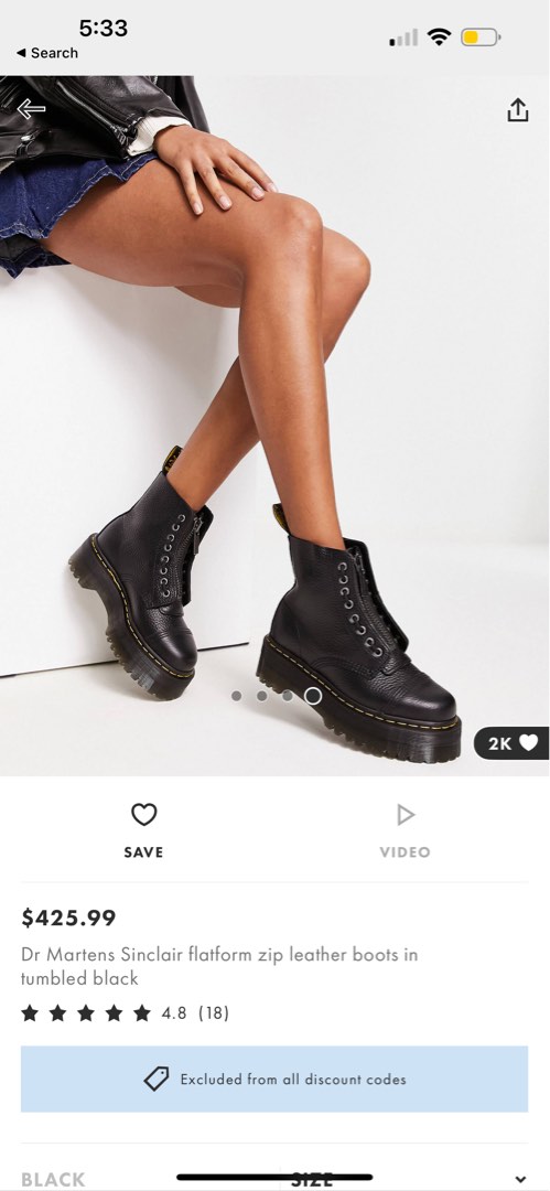 Dr martens clearance sinclair leather