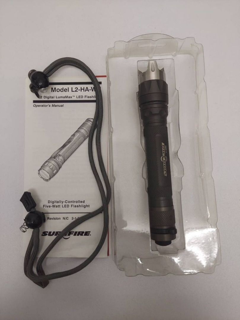 E/F213945] SUREFIRE 確實火L2 LUMAMAX L2PP-HA-WH 強光手電筒應急燈