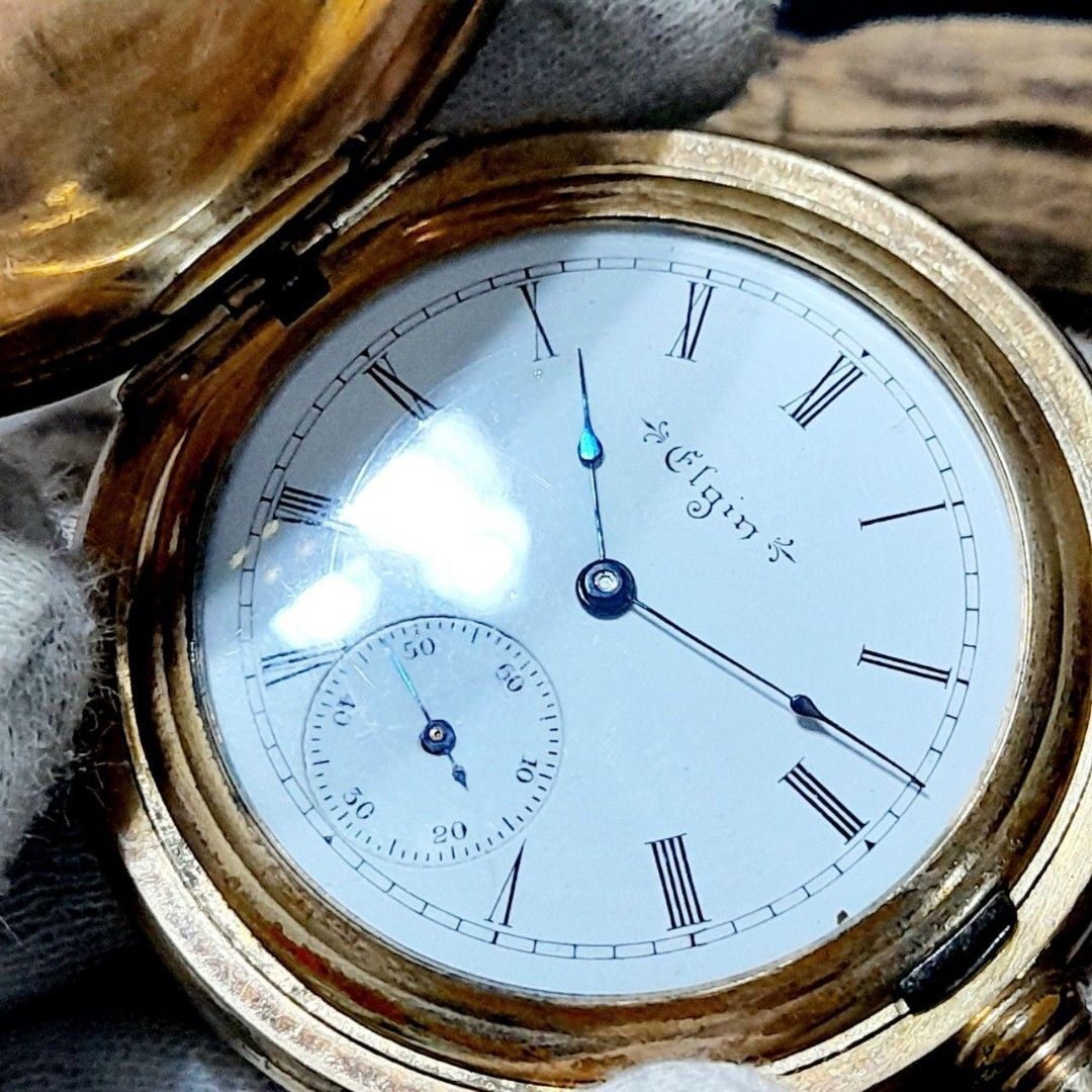 Elgin pocket watch blue hands store