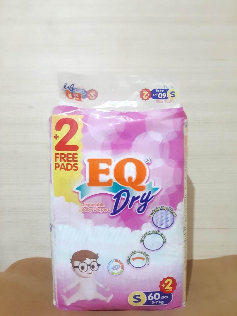 EQ SMALL TAPE 62pcs. (Category: Diapers & Baby Wipes) located in Manila. Submitted by sweetieteapascua (Listing ID 1244258681, Image 1). Description: ORIGINAL PACKAGING SEALED EQ DRY SMALL TAPE 62PCS-440 MANUFACTURED DATE 2023 EXPIRATION DATE 2026 PAYMENT-COD, GCASH, BANKTRANSFER https://m.me/sweetietea.pascua.