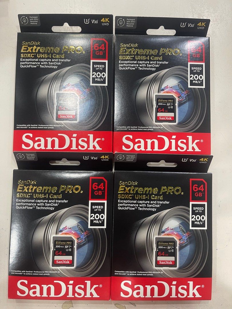 EXTREME PRO SD CARD (Category: Memory & SD Cards) located in Marikina City. Submitted by ALLstuff.ph (Listing ID 1244147289, Image 1). Description: SANDISK EXTREME PRO 64GB SDXC UHS-I CARD SPEED UP TO 200MB/s*.