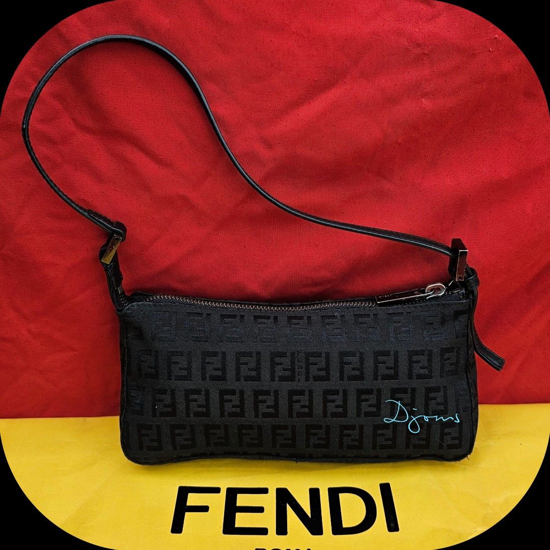 Fendi Zucchino Mini Pochette, Luxury, Bags & Wallets on Carousell