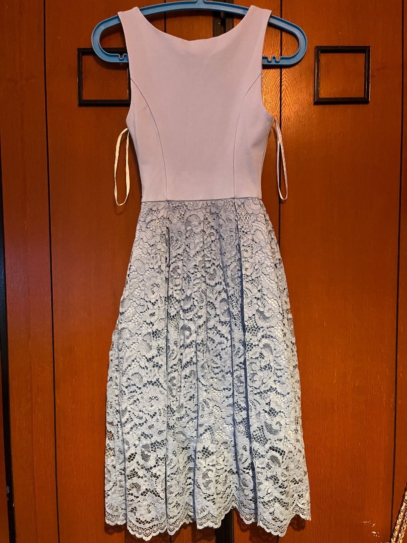 Forever New Pastel Blue Floral Lace Summer Dress, Women's