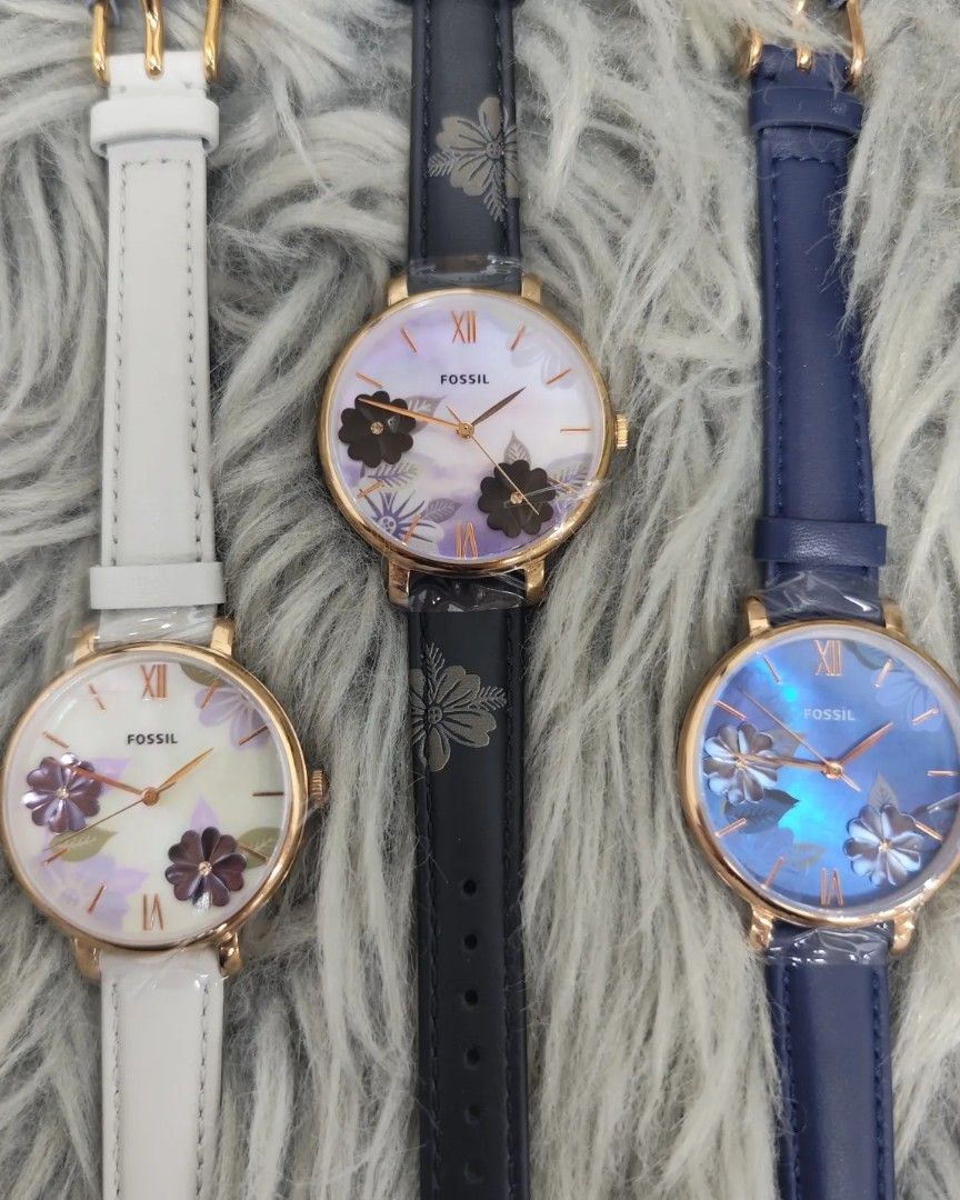 Fossil Jacqueline Woman flowers watch jam tangan wanita