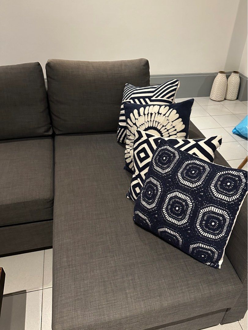 FRIHETEN IKEA L shaped sofabed with storage, Furniture & Home Living