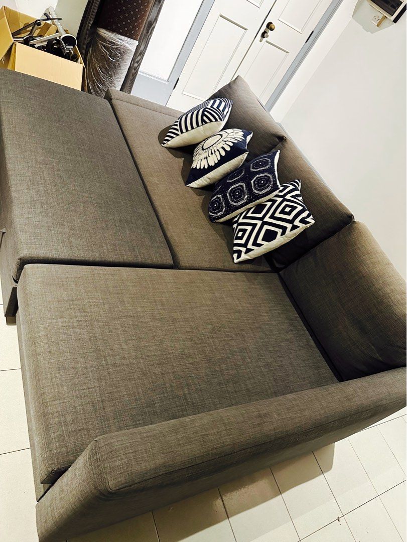 FRIHETEN IKEA L shaped sofabed with storage, Furniture & Home Living