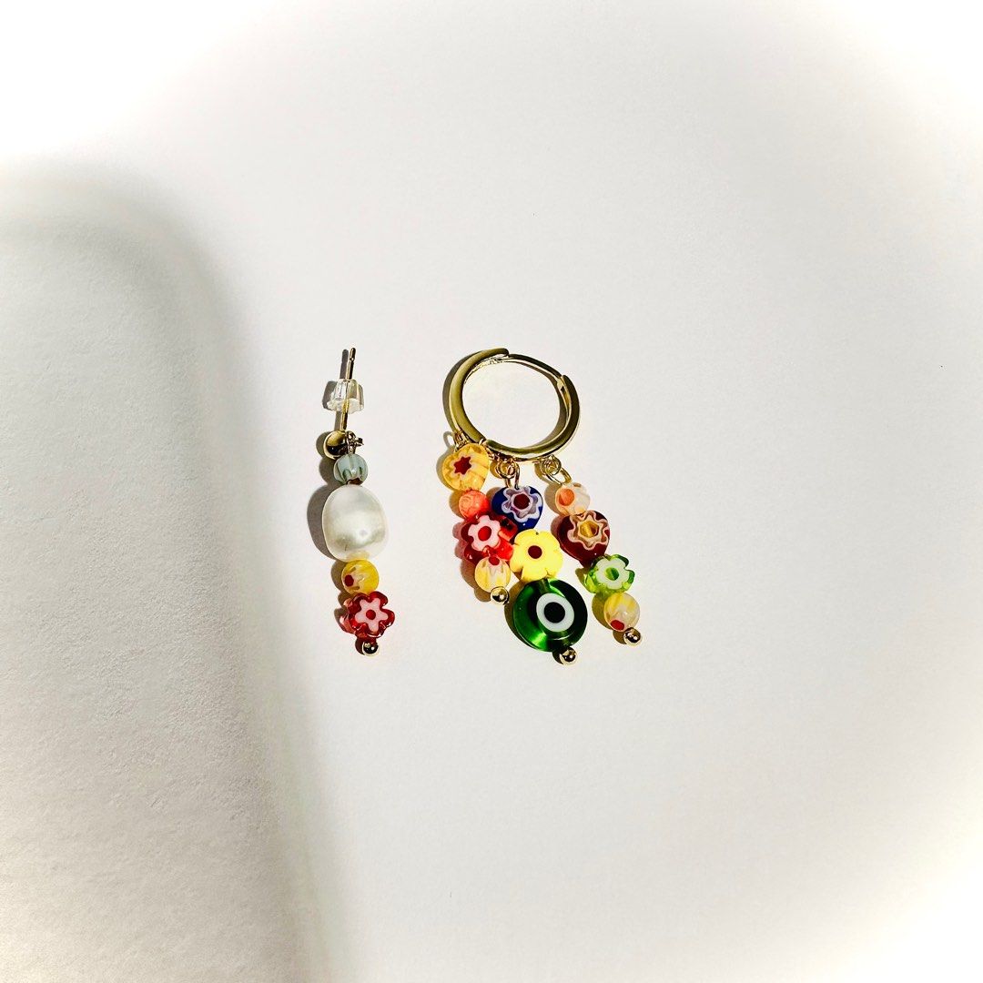 Funky pearl clearance earrings