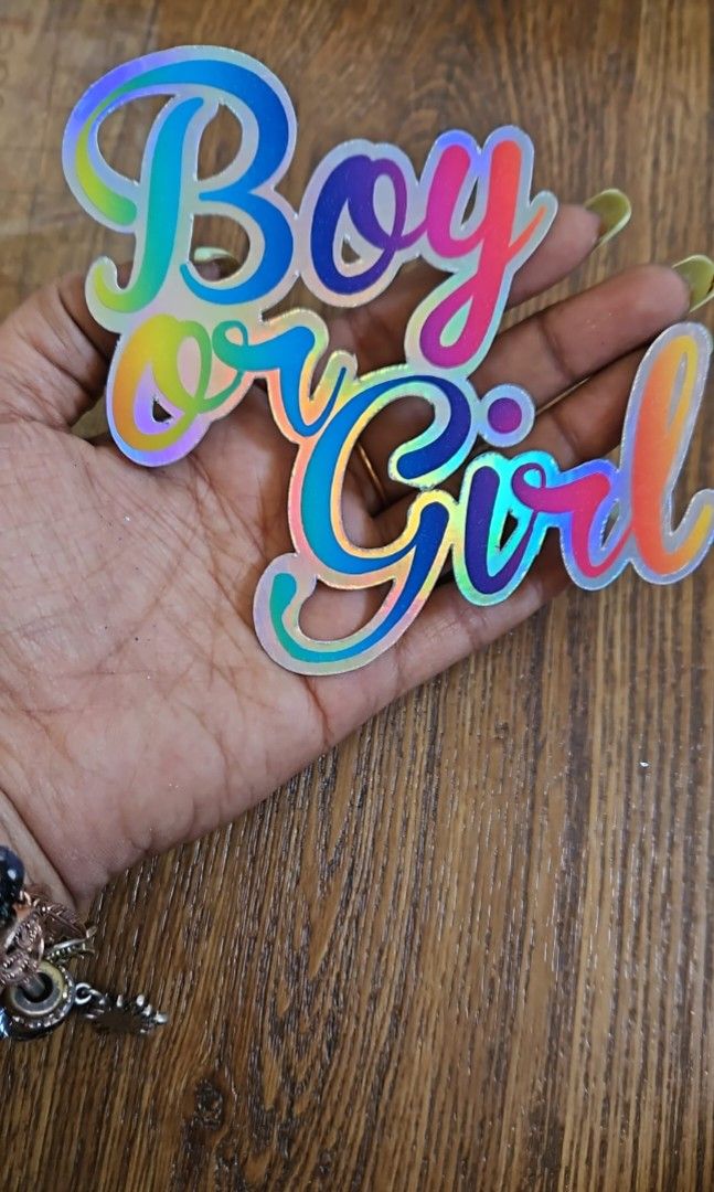 Gender reveal/ Baby shower cake toppers, Hobbies & Toys, Stationery