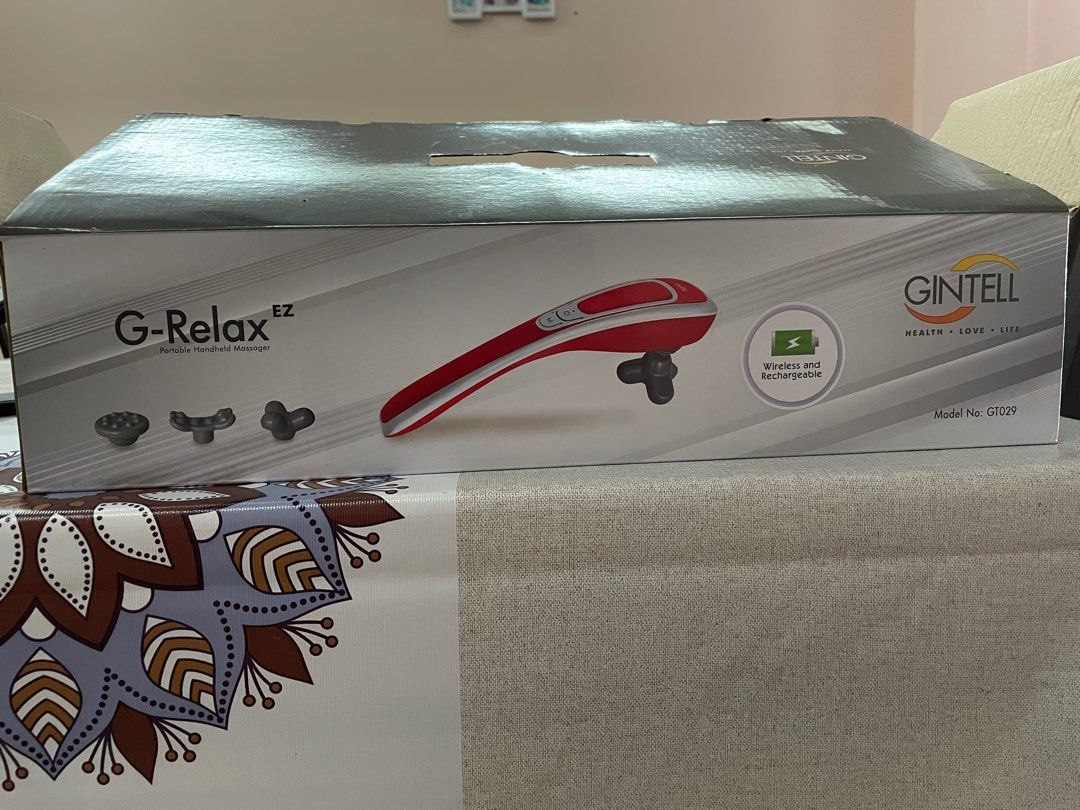 Gintell G Relax EZ Portable Handheld Massager Health Nutrition Massage Devices on Carousell