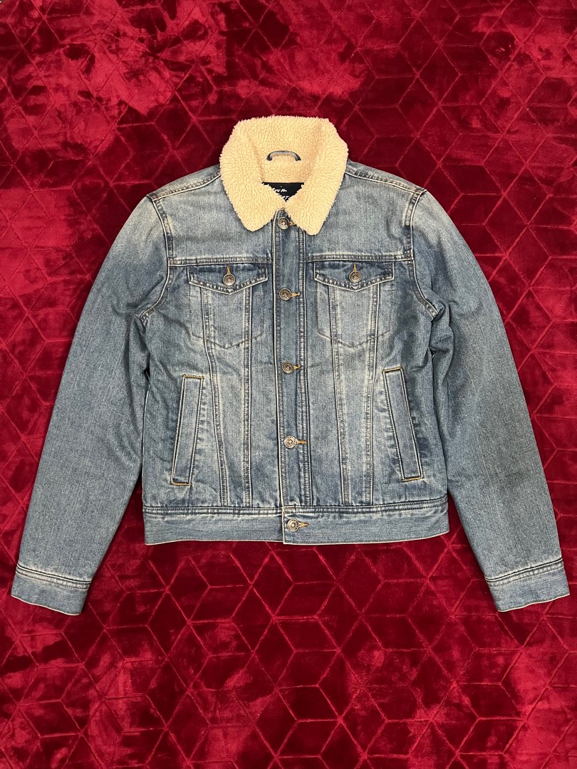 Saint laurent corduroy discount collar denim jacket