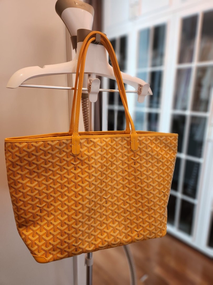 Goyard SAC Artois MM Jaune Complete Set Barang Mewah Tas