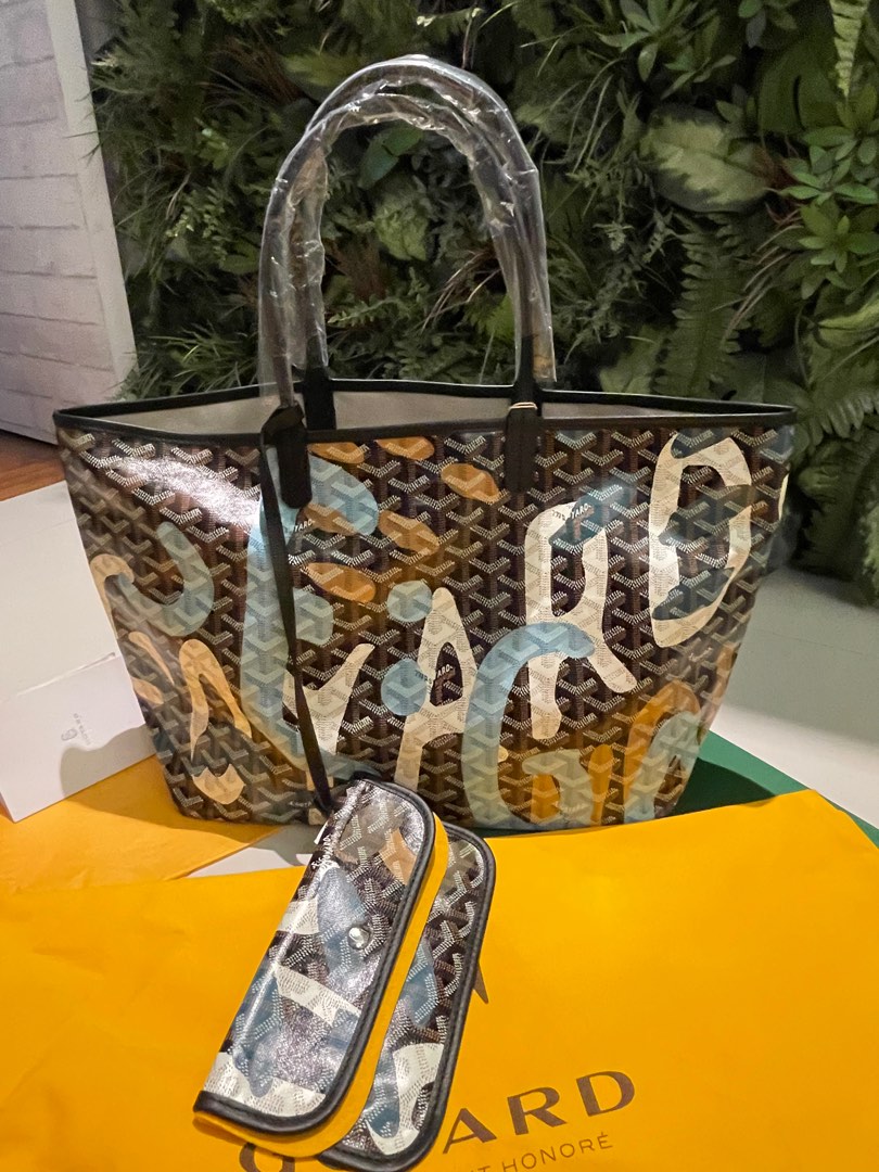 Goyard Saint Louis PM Tote bag Lettres Camouflage with pouch