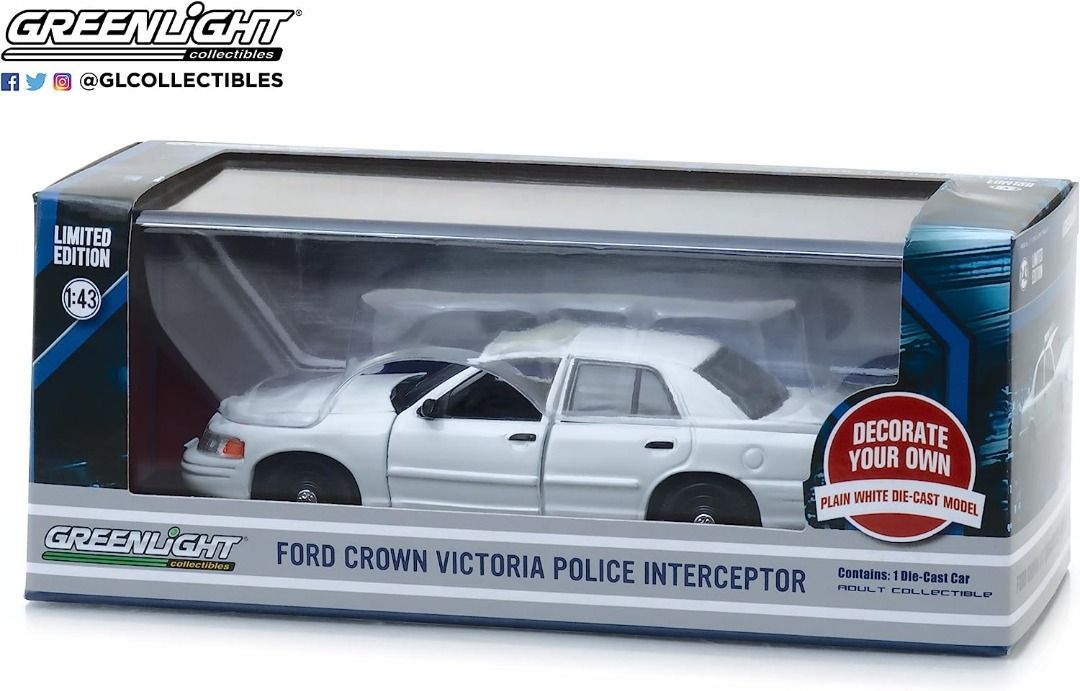 Miniature Greenlight 1:24 Ford Crown Victoria Police - Seattle 2001 - Réf GREEN85571 - Neuf