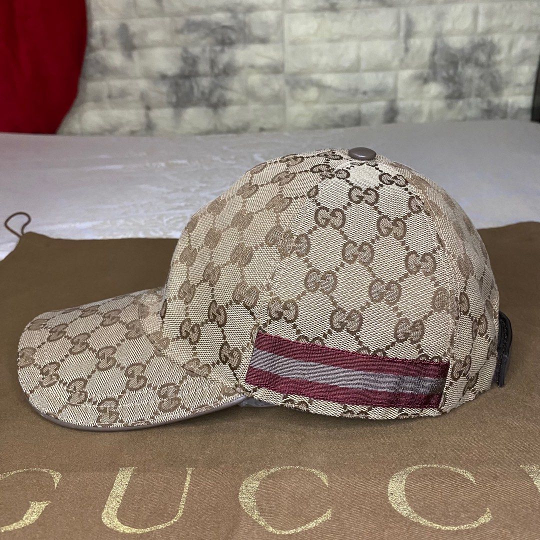 Gucci Rare Sherry Web Monogram GG Baseball Cap Hat
