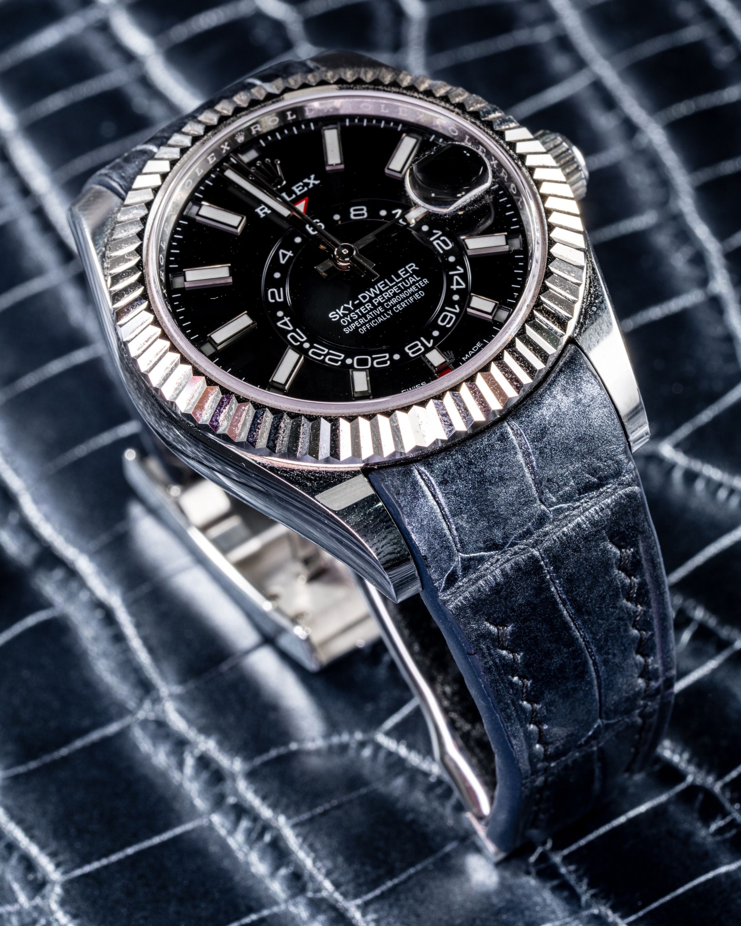 Leather Rolex Model 326934 Handmade Hand-stitched Watch Strap In