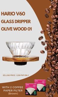 HARIO V60 GLASS DRIPPER OLIVE WOOD 01