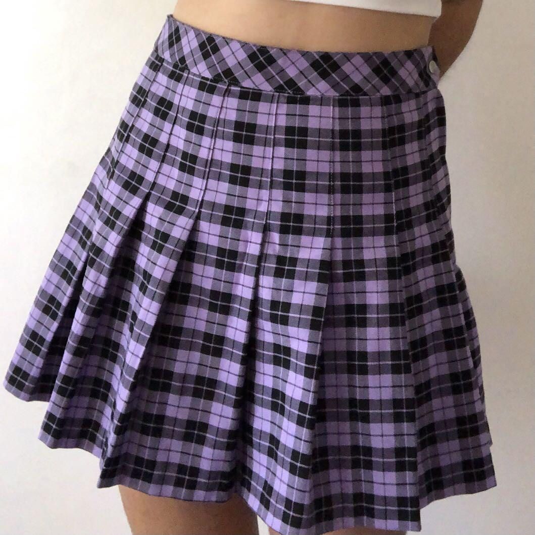 H M DIVIDED Purple Pleated Skirt Women s Fashion Bottoms Skirts